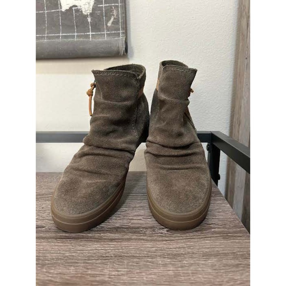 Sperry Top-Sider‎ Crest Vibe Slouch Green Suede Ankle Boots STS80009 Womens 6.5